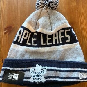 New Era Gray and Blue Knit Beanie